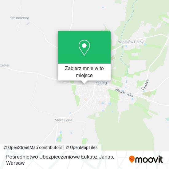 Mapa Pośrednictwo Ubezpieczeniowe Łukasz Janas