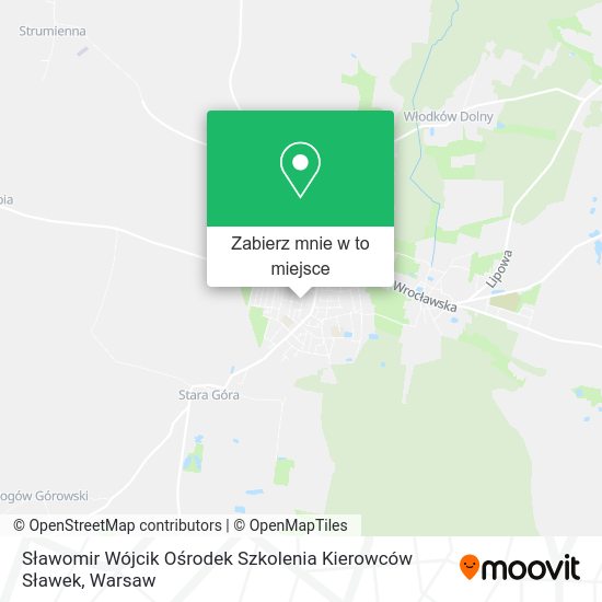 Mapa Sławomir Wójcik Ośrodek Szkolenia Kierowców Sławek