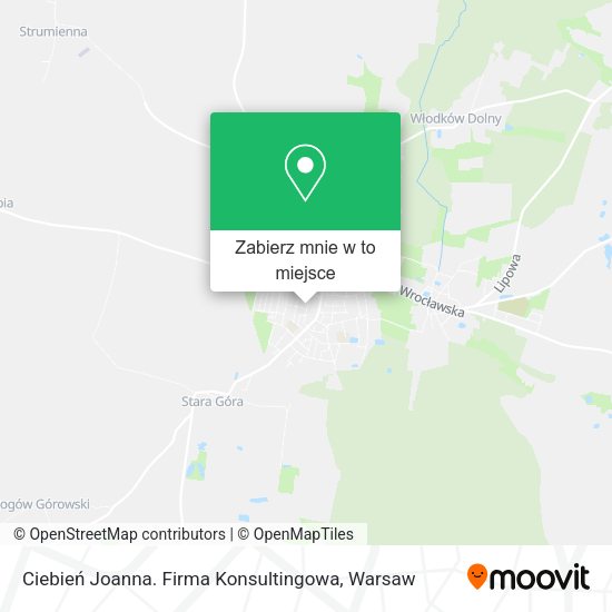 Mapa Ciebień Joanna. Firma Konsultingowa