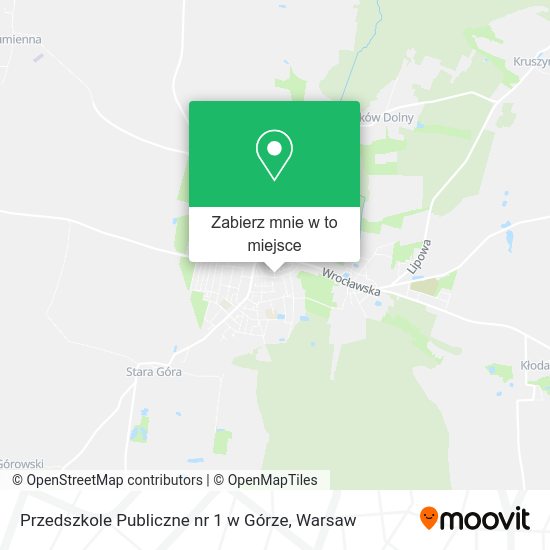 Mapa Przedszkole Publiczne nr 1 w Górze