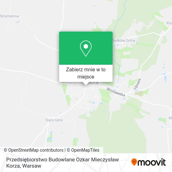 Mapa Przedsiębiorstwo Budowlane Ozkar Mieczysław Korza