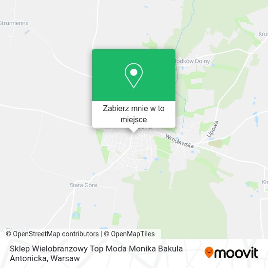 Mapa Sklep Wielobranzowy Top Moda Monika Bakula Antonicka