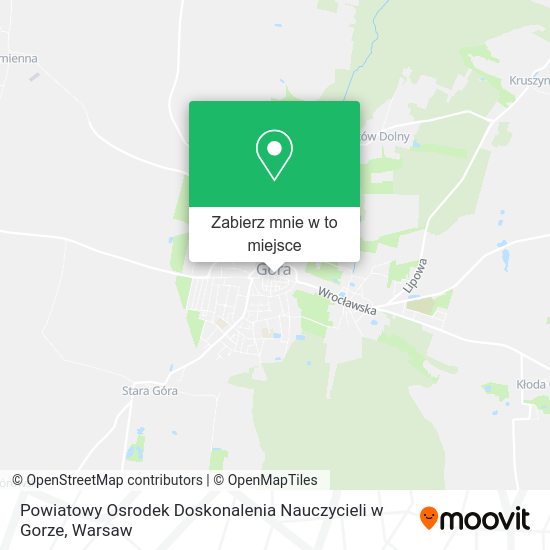 Mapa Powiatowy Osrodek Doskonalenia Nauczycieli w Gorze