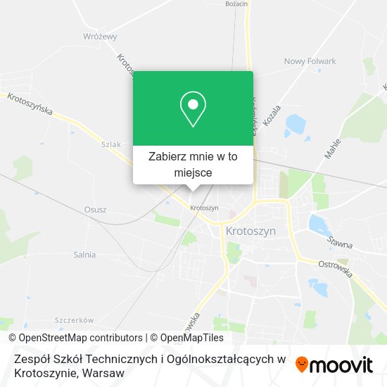 Mapa Zespół Szkół Technicznych i Ogólnokształcących w Krotoszynie