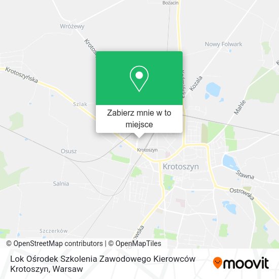 Mapa Lok Ośrodek Szkolenia Zawodowego Kierowców Krotoszyn