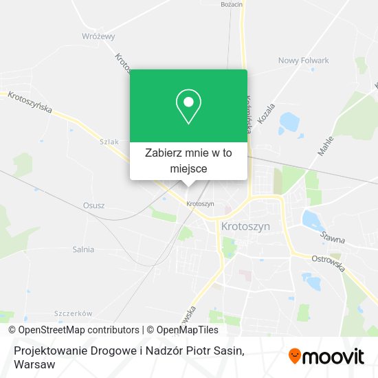 Mapa Projektowanie Drogowe i Nadzór Piotr Sasin