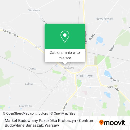 Mapa Market Budowlany Pszczółka Krotoszyn - Centrum Budowlane Banaszak