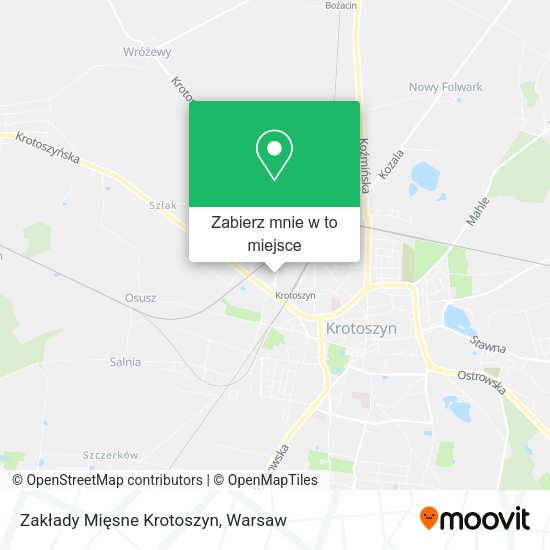 Mapa Zakłady Mięsne Krotoszyn