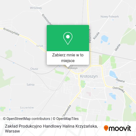 Mapa Zakład Produkcyjno Handlowy Halina Krzyżańska