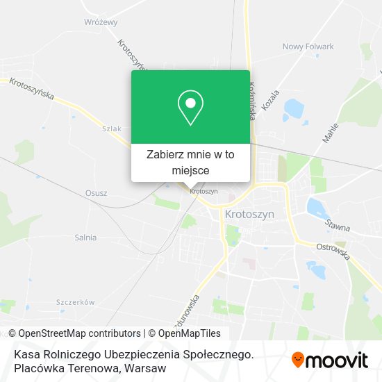 Mapa Kasa Rolniczego Ubezpieczenia Społecznego. Placówka Terenowa