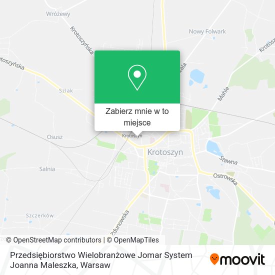 Mapa Przedsiębiorstwo Wielobranżowe Jomar System Joanna Maleszka