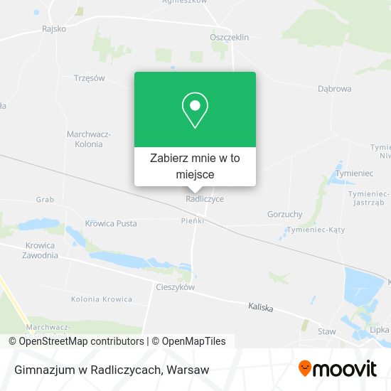 Mapa Gimnazjum w Radliczycach