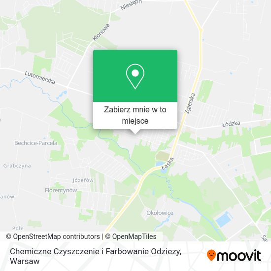 Mapa Chemiczne Czyszczenie i Farbowanie Odziezy