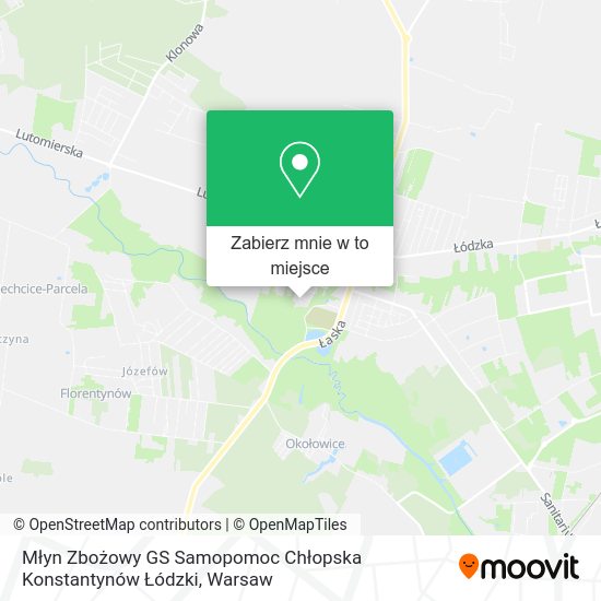 Mapa Młyn Zbożowy GS Samopomoc Chłopska Konstantynów Łódzki