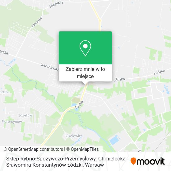 Mapa Sklep Rybno-Spożywczo-Przemysłowy. Chmielecka Sławomira Konstantynów Łódzki