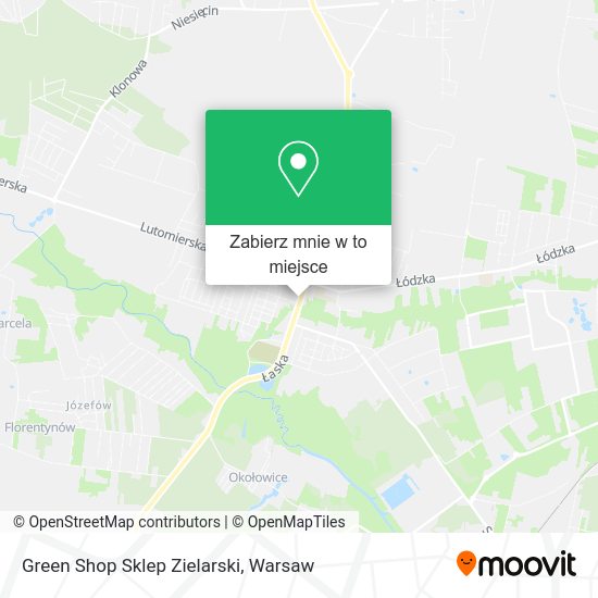 Mapa Green Shop Sklep Zielarski