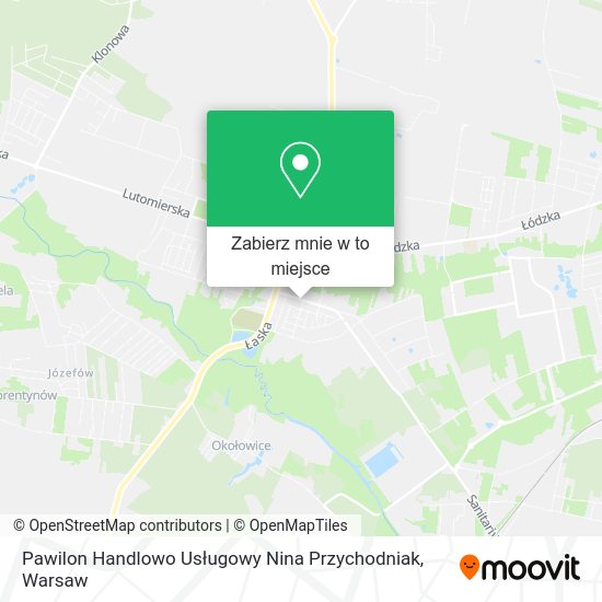 Mapa Pawilon Handlowo Usługowy Nina Przychodniak