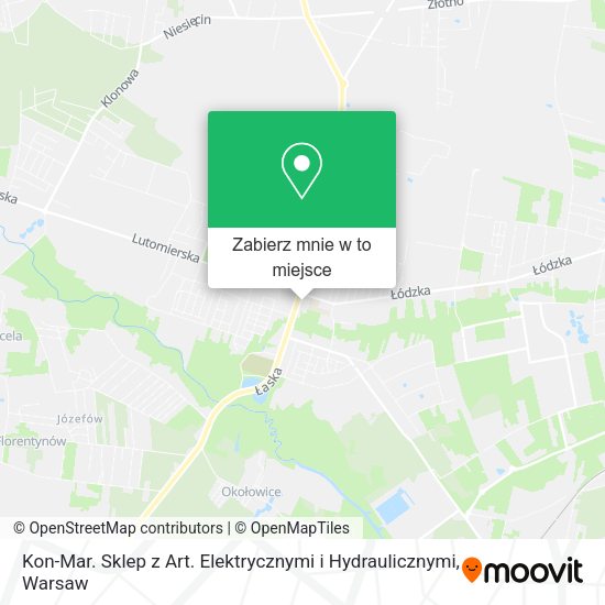 Mapa Kon-Mar. Sklep z Art. Elektrycznymi i Hydraulicznymi