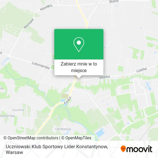 Mapa Uczniowski Klub Sportowy Lider Konstantynow