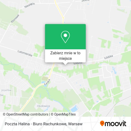 Mapa Poczta Halina - Biuro Rachunkowe