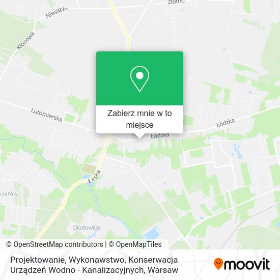 Mapa Projektowanie, Wykonawstwo, Konserwacja Urządzeń Wodno - Kanalizacyjnych