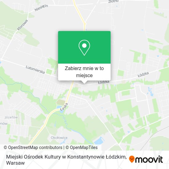 Mapa Miejski Ośrodek Kultury w Konstantynowie Łódzkim