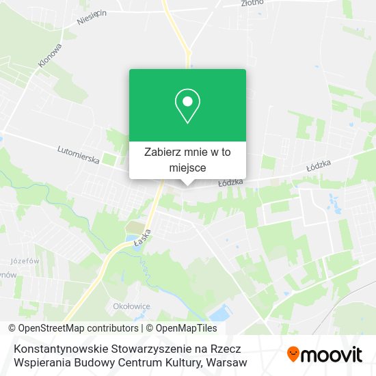 Mapa Konstantynowskie Stowarzyszenie na Rzecz Wspierania Budowy Centrum Kultury