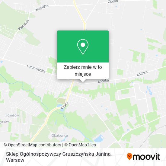 Mapa Sklep Ogólnospożywczy Gruszczyńska Janina