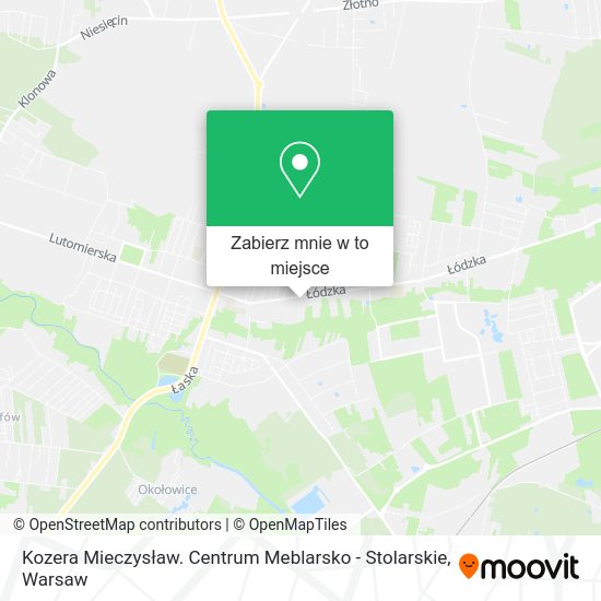 Mapa Kozera Mieczysław. Centrum Meblarsko - Stolarskie