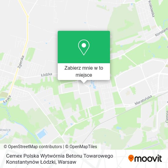 Mapa Cemex Polska Wytwórnia Betonu Towarowego Konstantynów Łódzki