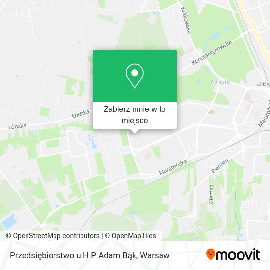 Mapa Przedsiębiorstwo u H P Adam Bąk