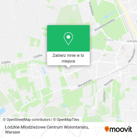 Mapa Łódzkie Młodzieżowe Centrum Wolontariatu