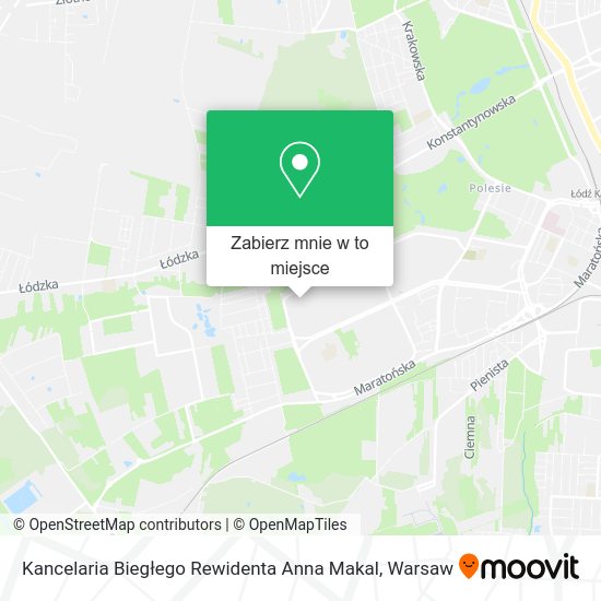 Mapa Kancelaria Biegłego Rewidenta Anna Makal