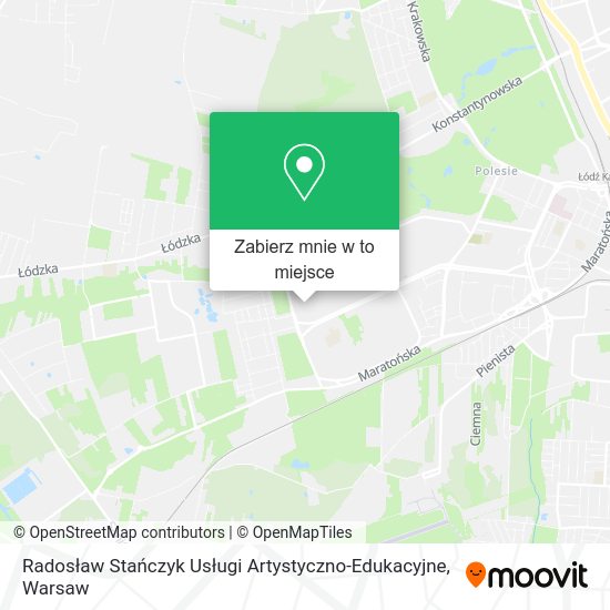 Mapa Radosław Stańczyk Usługi Artystyczno-Edukacyjne