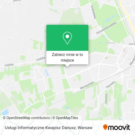 Mapa Usługi Informatyczne Kwapisz Dariusz