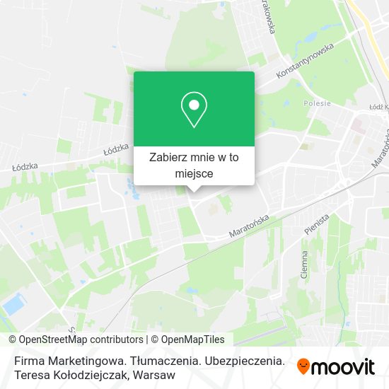 Mapa Firma Marketingowa. Tłumaczenia. Ubezpieczenia. Teresa Kołodziejczak