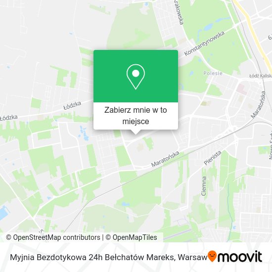 Mapa Myjnia Bezdotykowa 24h Bełchatów Mareks