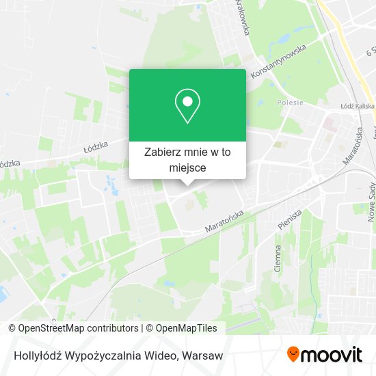 Mapa Hollyłódź Wypożyczalnia Wideo