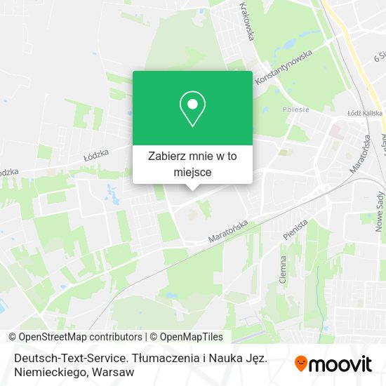 Mapa Deutsch-Text-Service. Tłumaczenia i Nauka Jęz. Niemieckiego