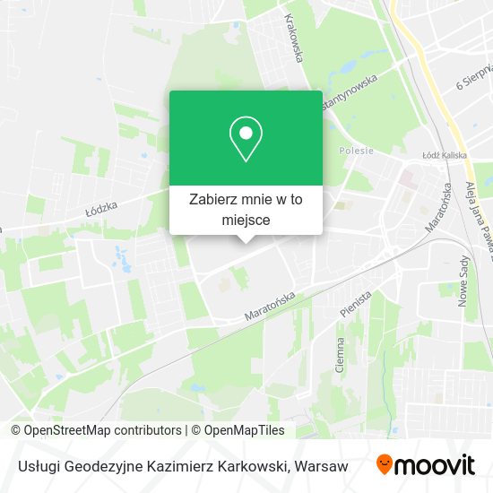 Mapa Usługi Geodezyjne Kazimierz Karkowski