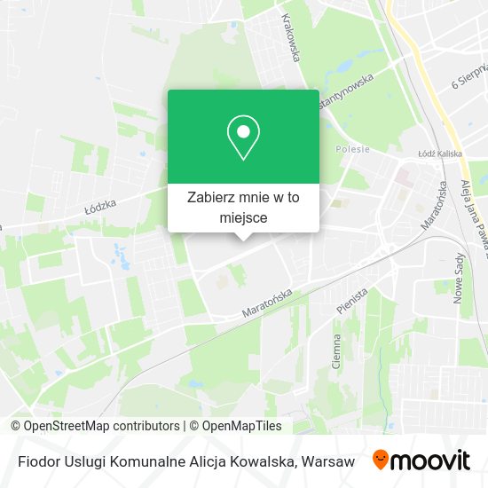 Mapa Fiodor Uslugi Komunalne Alicja Kowalska