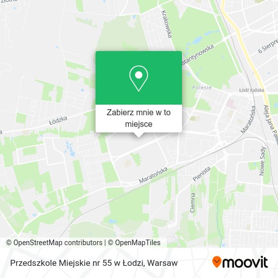 Mapa Przedszkole Miejskie nr 55 w Łodzi