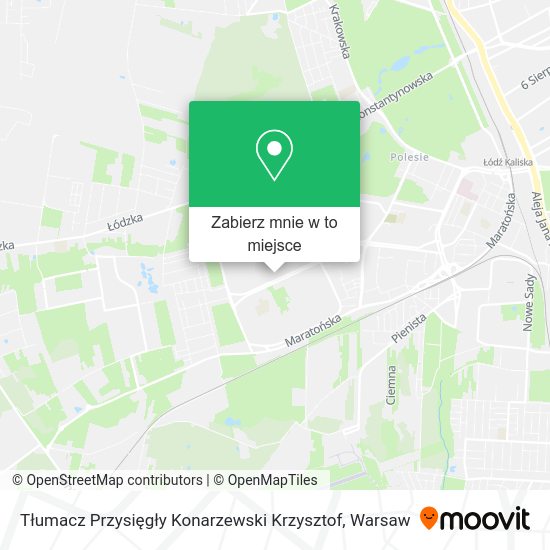 Mapa Tłumacz Przysięgły Konarzewski Krzysztof