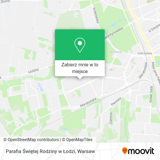 Mapa Parafia Świętej Rodziny w Łodzi