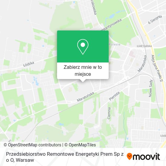 Mapa Przedsiebiorstwo Remontowe Energetyki Prem Sp z o O