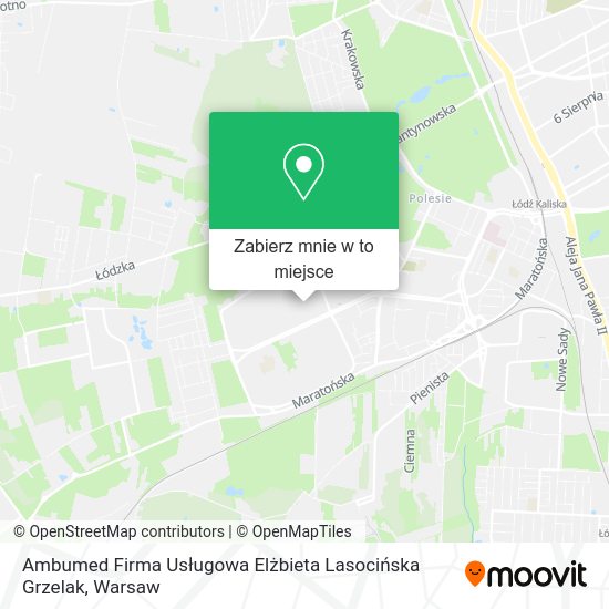 Mapa Ambumed Firma Usługowa Elżbieta Lasocińska Grzelak