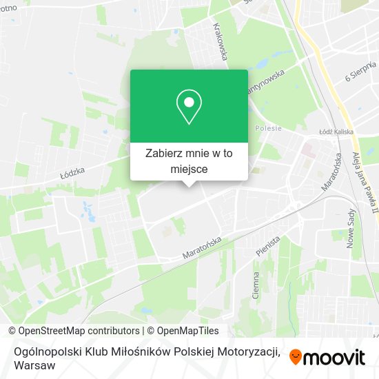 Mapa Ogólnopolski Klub Miłośników Polskiej Motoryzacji