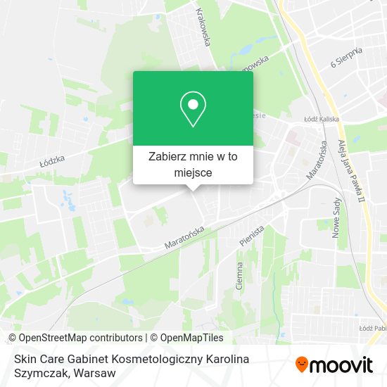 Mapa Skin Care Gabinet Kosmetologiczny Karolina Szymczak