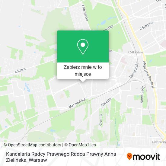 Mapa Kancelaria Radcy Prawnego Radca Prawny Anna Zielińska