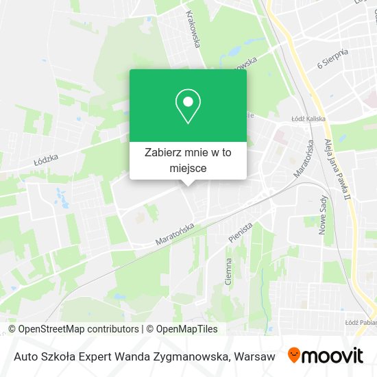 Mapa Auto Szkoła Expert Wanda Zygmanowska